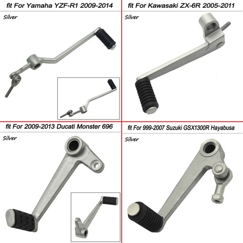 Silver gear shift lever - shift, pedal